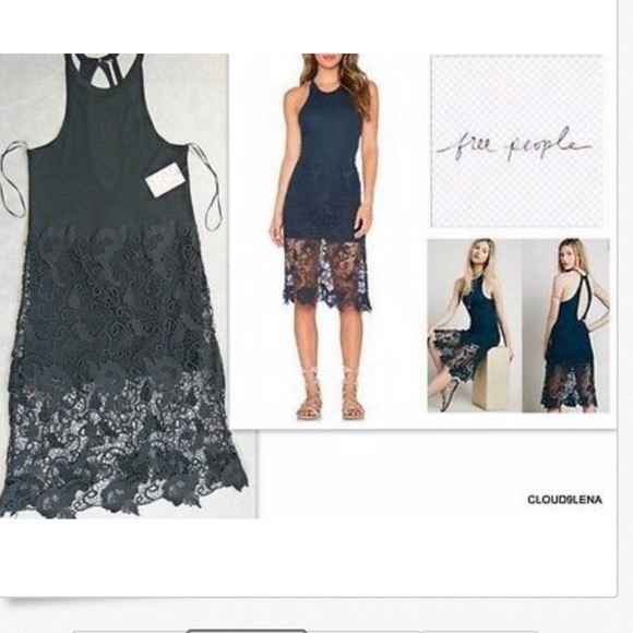 Free People Nora Lace Tank Dress ~ SZ Medium - Picture 2 of 6